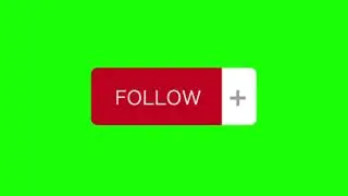 Red fOLlOw button || 4K /|\ Creative Commons /|\ No Copyright /|\ 3D Effect.