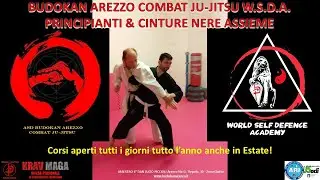 BUDOKAN AREZZO COMBAT JU-JITSU WSDA ALLENAMENTO CINTURE BIANCHE E NERE ASSIEME. ZONA PIAZZA GIOTTO