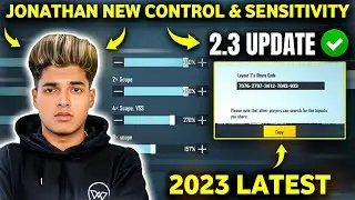 (New 2.3) Jonathan Control Code 2023 & Jonathan sensitivity code | Best 2 finger thumb controls bgmi