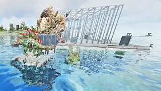 Ark Raiding Small Base on Ocean Platform - Bloody Ark Season 6 End