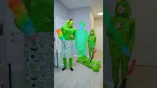 My adopted family Creeper Minecraft in real life! 