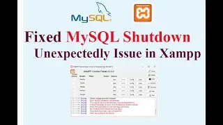 Fixed Xampp | MySQL Shutdown Unexpectedly issue | #xampp #mysql