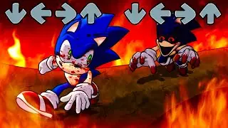 Sonic EXE Friday Night Funkin be like KILLS Sonic + Tails - FNF