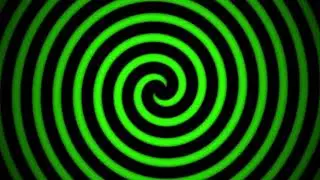 endless green spiral animation