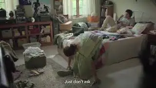 Mom teach her son to work