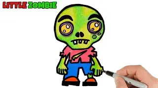 How to Draw Little Zombie | Halloween Drawings