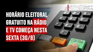 Horário eleitoral gratuito na rádio e TV começa nesta sexta (30/8)