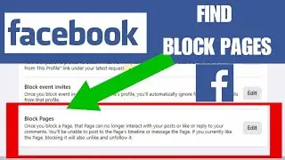 How To Find Blocked Pages List On Facebook Laptop/PC (2024)