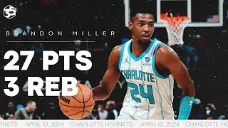 Brandon Miller's 7th game with at least 25 PTS & 5 3PM vs Hawks | 4/10/24