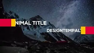 Minimal Titles Animation After Effects Template