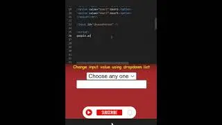 How to change Input value using selectbox or dropdown in 