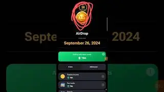 26 September Finally hamster Kombat airdrop date confirmed 