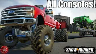 SnowRunner: POWERSTROKE vs DURAMAX MUDDING ADVENTURE! ALL CONSOLE MODS!