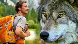 The wolf found a man lost in the forest. What he did next is shocking!