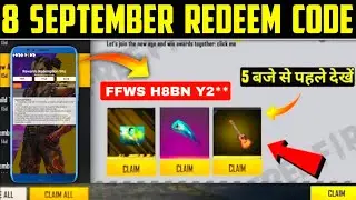 Free Fire Redeem Code Today 8 September | Ff Redeem Code Today | Free Fire Redeem Code 🔥
