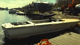 Катер на подводных крыльях. Первый спуск) V8 в деле...