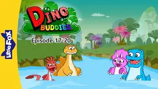 Dino Buddies 17-20 | Going On a Picnic | Let's Go Swimming | Triceratops Stegosaurus Microraptor