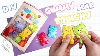 [DIY PAPER SQUISHY] Gummy Bear Bag | FREE TEMPLATE