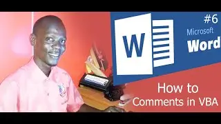 #6 How to write Comments in VBA MS Word Programming | vba ms word tutorials