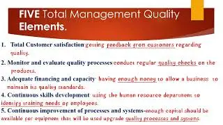 Gr12 Business Studies (P2): Quality Management Part 2