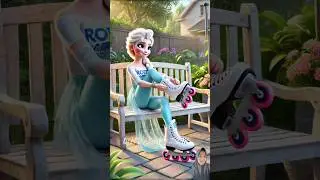Princess ELSA playing roller skates❤️ 