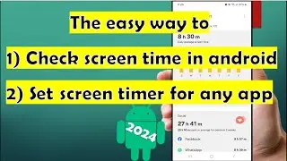 how to check screen time in android
