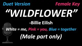 Billie Eilish - WILDFLOWER (Duet Version | Male Part Only) | Cover | Female Key | 