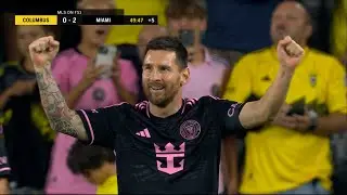 Lionel Messi scores two goals including a RIDICULOUS free kick vs. Columbus in the first half