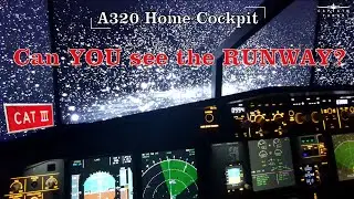 CAT III Autoland in Heavy Snow at Night | Low Visibility Landing in Goteborg | A320 Home Cockpit