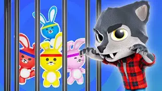 Hungry Bunnies and Hungry Wolf | D Billions Kids Songs