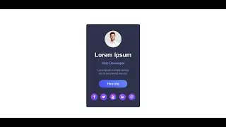 Profile Card Design with Animation Using html and css and velocity js