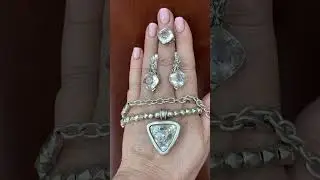 ГОРНЫЙ ХРУСТАЛЬ ручной огранки! Кольцо и серьги из серебра. Завод Невский. Колье бижутерия Цены👇