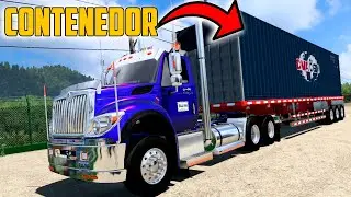 Transportando CONTENEDOR con MOD 1.50 ATS Truck INTERNACIONAL 7600| AMERICAN TRUCK SIMULATOR