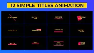 Simple Titles Animation After Effects Template | Free AE Templates Promo, Intro