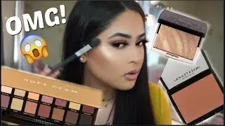 Trying NEW ABH MAKEUP!! SOFT GLAM Palette, AMREZY Highlighter & Bronzers| Taisha