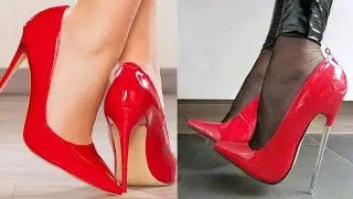 Patent leather red pointed toe stilletos killer heels shoes for women and girls