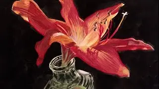 Cheap Watercolor Speed Painting: Daylily Flower