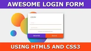 How To Create Login Form In HTML and CSS | Make Sign In Form Design