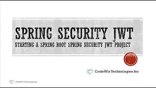 Spring Boot Spring Security JWT Tutorial  Part 1 - Setting project dependencies