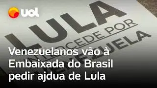 Venezuelanos pedem que Lula ajude na libertação de 'presos políticos' em Caracas durante protesto