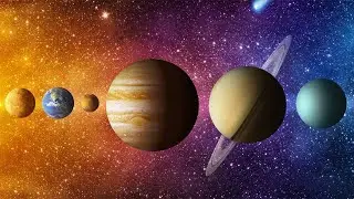 Solar System Size Comparison Chronological Order I 3D 4K