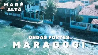 Ondas Gigantes em Maragogi: Maré Alta transforma o Caminho de Moisés