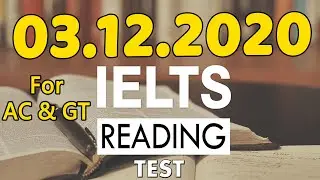 IELTS READING PRACTICE TEST WITH ANSWERS 2020 | 03-12-2020