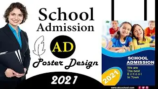 School Admission advertisement poster AD design || 2021 (AD) Poster design tutorial in MS Word .