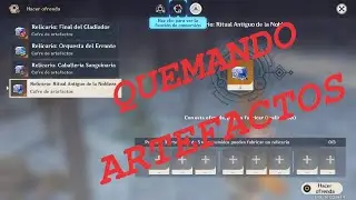 TIRANDO artefactos al RELICARIO/ Genshin Impact