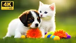 Baby Animals 4K - Spreading Joy With Baby Animal Frolics With Relaxing Music (Colorfully Dynamic)