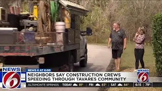 Construction crews using Tavares neighborhood road a safety issue, residents say