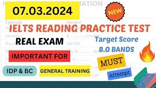 ielts general reading practice test 2024 with answers | 07.03.2024