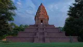 Baksei chamkrong temple View animated by tan sochan