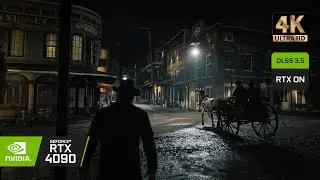 Red Dead Redemption 2 | Rainy Night in Saint Denis | MAX Settings 2023 | RTX4090 [4K60]